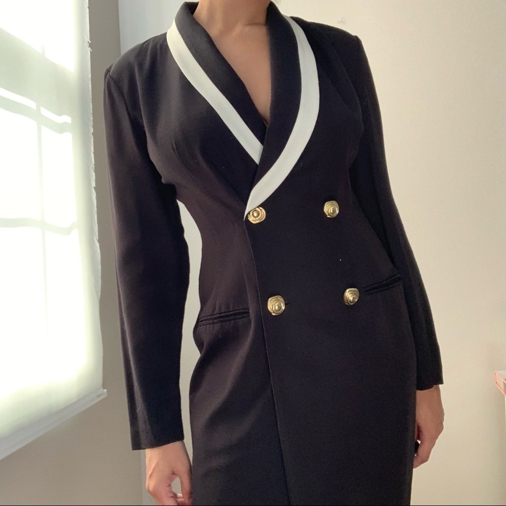 Double Breasted Blazer Dress